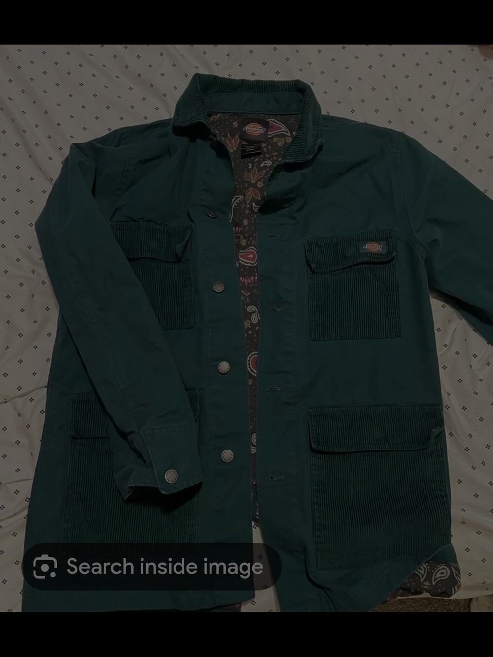 Dickies Dark Teal Field Jacket with Corduroy Pockets